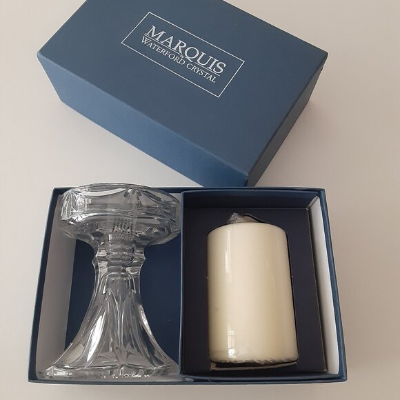 Marquis Waterford Crystal - made in Germany - candle and holder gift set… - Picture 1 of 13